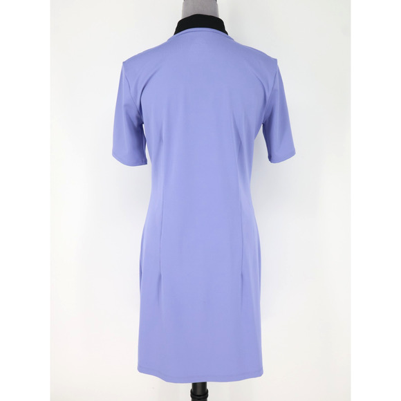 Roaming Dhabi Golf Dress Womens Medium Lavender Stretch Knit Quarter Zip Pockets - Picture 2 of 16